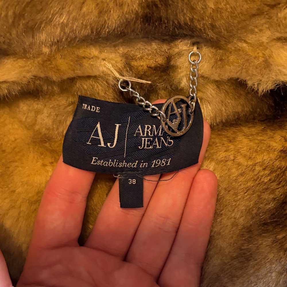 Armani Jeans Beige Hooded Ski Jacket - Picture 2 of 5